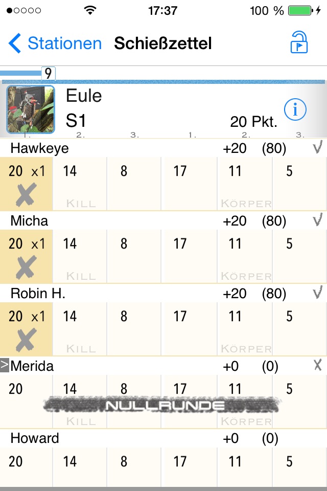 Schiesszettel screenshot 2