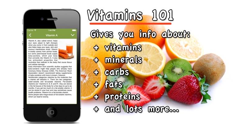 Vitamins 101, the food encyclopedia