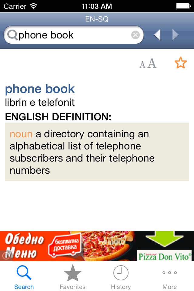 Albanian<>English Dictionary screenshot 3
