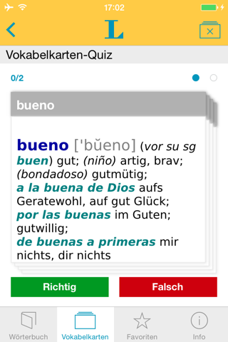 Spanisch <-> Deutsch Wörterbuch Basic mit Sprachausgabe screenshot 3