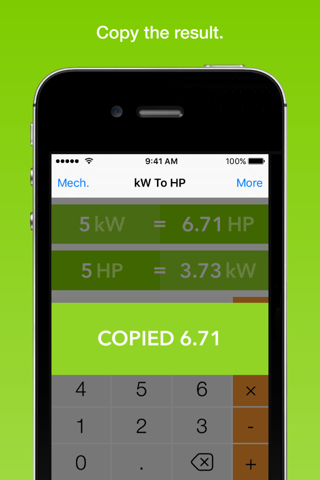 kWatt To Horsepower, the fastest power converter screenshot 3