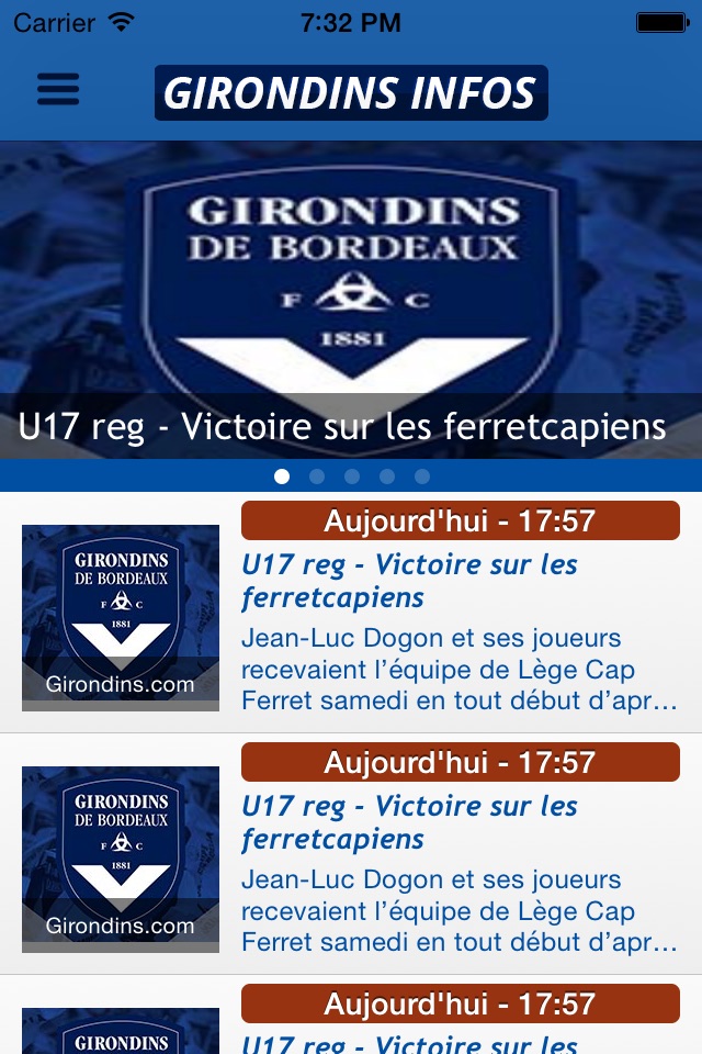Girondins Infos screenshot 4