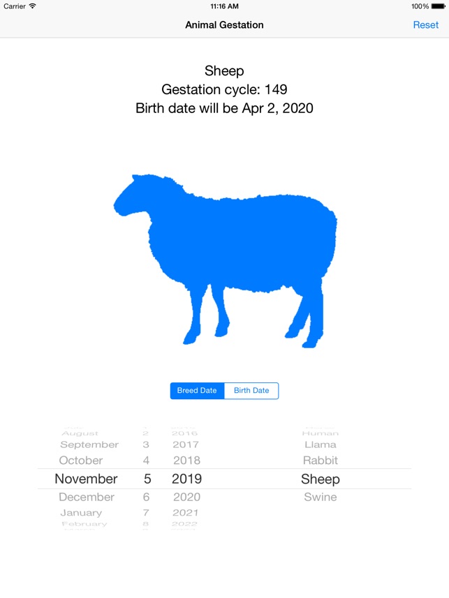 Whitetail Deer Gestation Chart