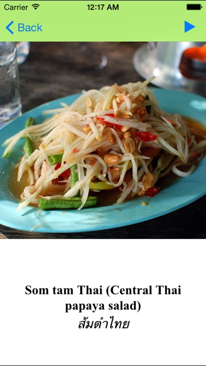 Thai Food Menu (thai voice)