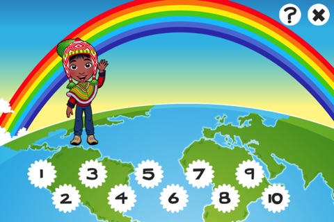Around the World Counting Game for Children: learn to count 1 - 10 screenshot 4
