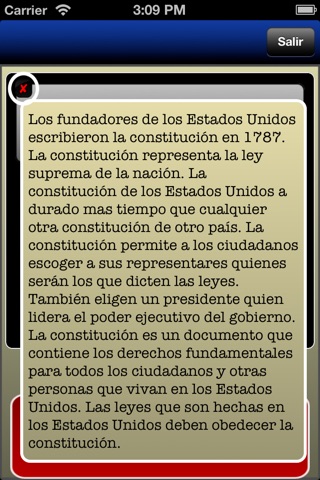 Examen de ciudadanía en español screenshot 3