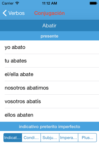 spanish verbs conjugation screenshot 3