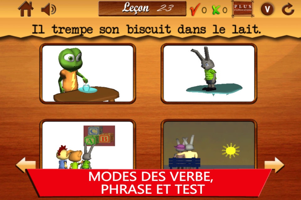 Verbes française pour les enfants –Partie 2- French Verbs for Kids screenshot 2