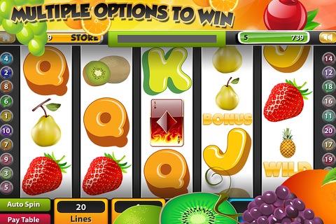 ' A Slots Of Fresh Fruit Play Free Best Old Heart to Wizard Bonus Slot Machine screenshot 3