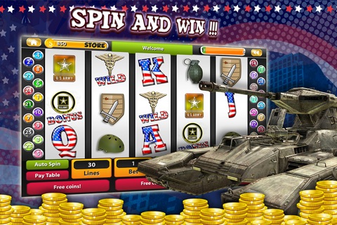 US Modern Army slot Machine Game- American jackpot casino spins, play for fun screenshot 2