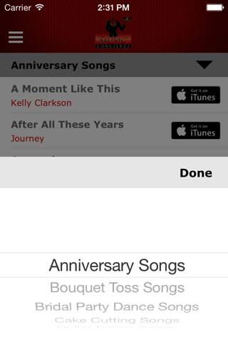 The Music Concierge Wedding Songs Planner screenshot 2