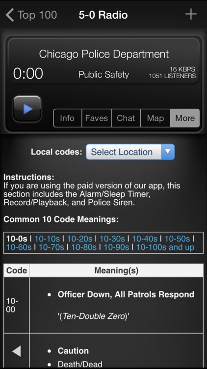5-0 Radio Pro Police Scanner (Extra Feeds)