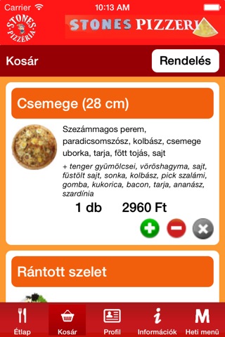 Stones Étterem és Pizzéria screenshot 3