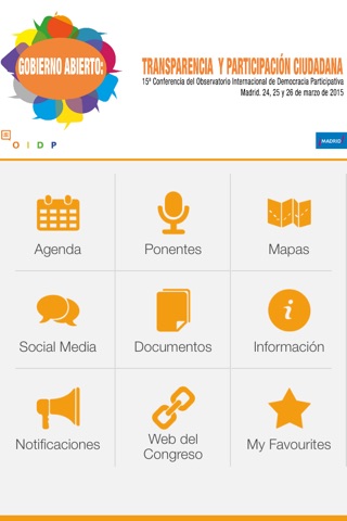XV Conferencia OIDP. Madrid screenshot 2