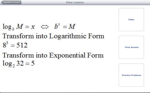 Logarithm : Algebra 2 Videos and Practice by WOWmath.org screenshot 2