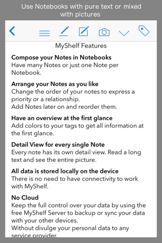 MyShelf -  Note & Image Manager. Organize in color. screenshot 2