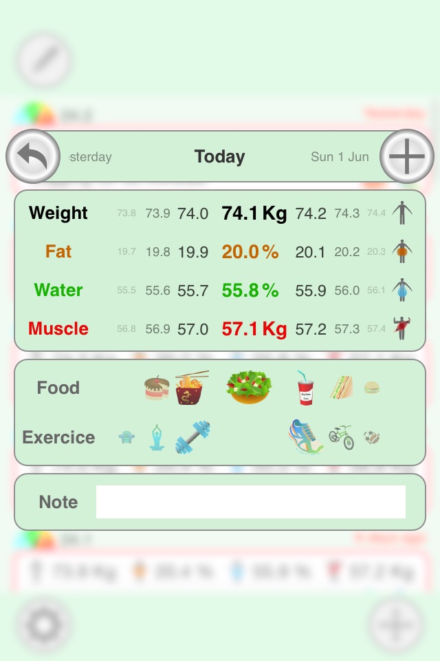Body Graph - weight, fat, water & muscle tracking screenshot 4