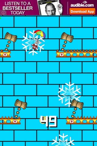 Santa Claus Chimney Parachute Ride - don’t crash on the walls screenshot 3