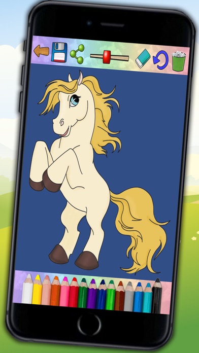 How to cancel & delete Coloring horses and ponies - drawings to paint from iphone & ipad 4