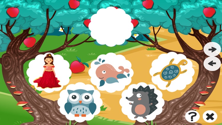 Animals game for children: Find the mistake in the forest