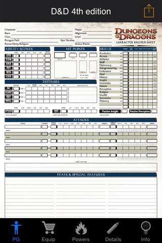 Real Sheet: D&D 4th Edition + Dice Table screenshot 2