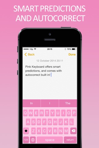 Pink Keyboard by PredictiveTyper screenshot 3