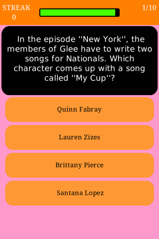 Trivia for Glee - Fan Quiz for the TV musical comedy series screenshot 4
