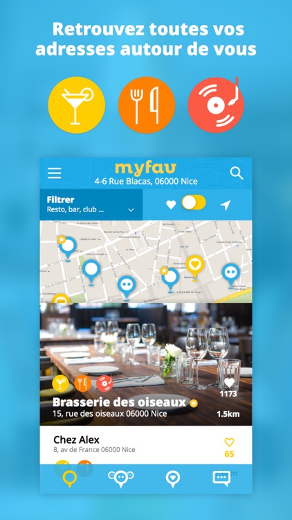 MyFav - vos Bars, Restaurants, Clubs favoris dans le monde