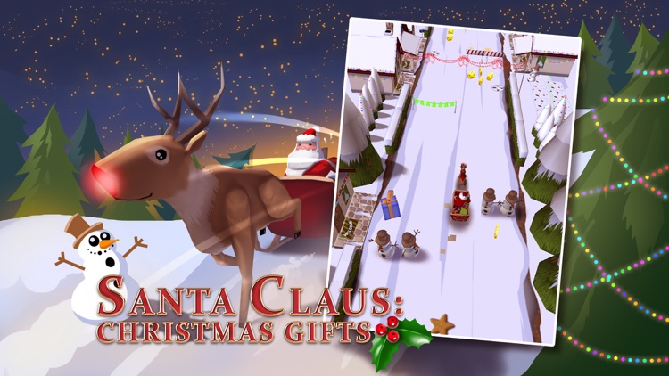 A Santa Claus: Christmas Gifts Free - 3D Sleigh Driving Game with Cartoon Graphics for Everyone