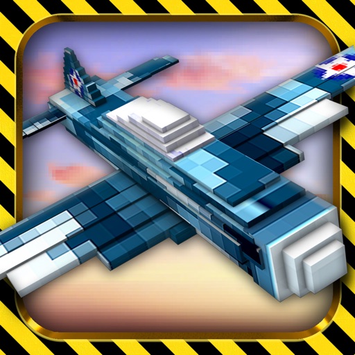 Blocky Wars - Mine Box Air Planes Flying Game icon