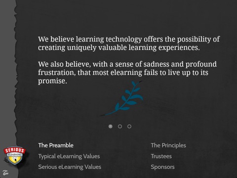 Serious eLearning Manifesto screenshot 3