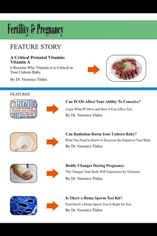 Fertility and Pregnancy Magazine - How to Get Pregnant and Have a Healthy Baby screenshot 2