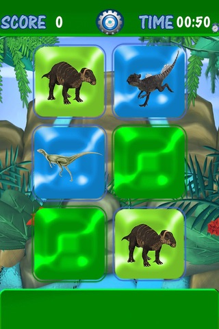Dinosaurs World - vocal memory match game for children HD screenshot 4