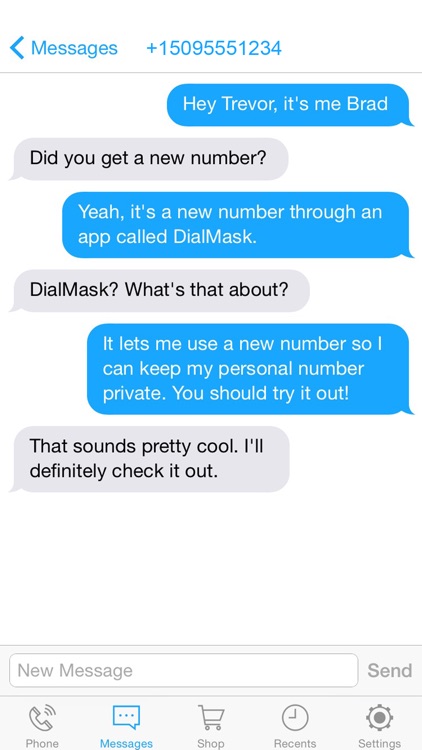 DialMask - Phone Numbers for Private Calls and Texts