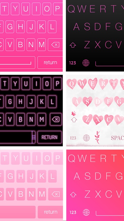 PinkKey: colorful pink predictive keyboard with autocorrect, autocomplete and prediction