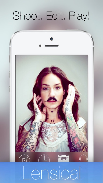 Lensical - A face editor, photo lab & manual camera to perfect your portraits or grow a hilarious mustache & morph friends into old people