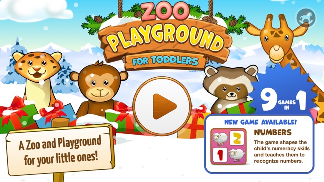 ‎Zoo Playground - Educational games with animated animals for kids Screenshot