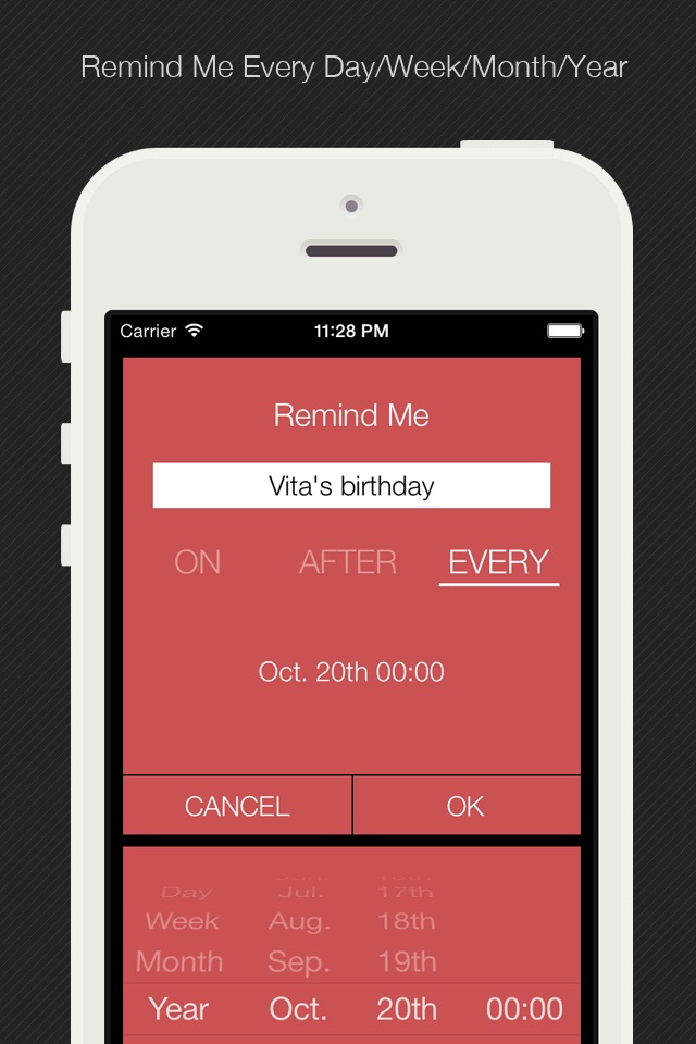 XReminder - simple & quick reminder to set alarm for important things screenshot 3