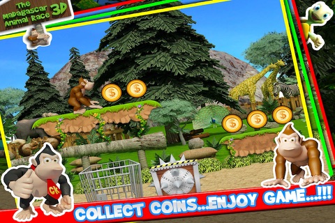 The Madagascar Animal Race 3D -  An Addictive Endless Runner Game screenshot 3