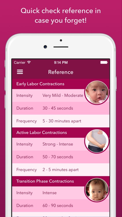 Labor Signs Contraction Timer screenshot-4