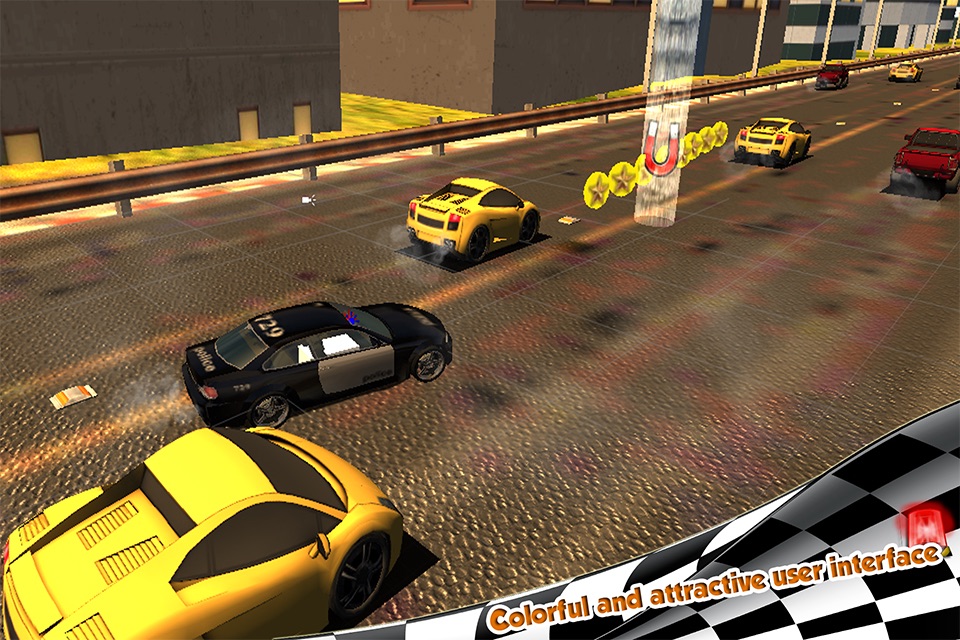 ` 3D Police Pursuit Racing car highway screenshot 3
