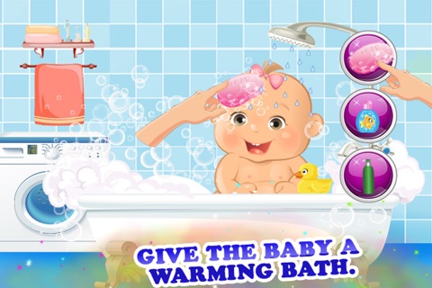 Newborn Baby Bath - Cute mommy love, care and dress up game of baby girl & baby boy screenshot 4