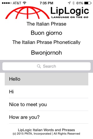 LipLogic Italian Words and Phrases screenshot 3