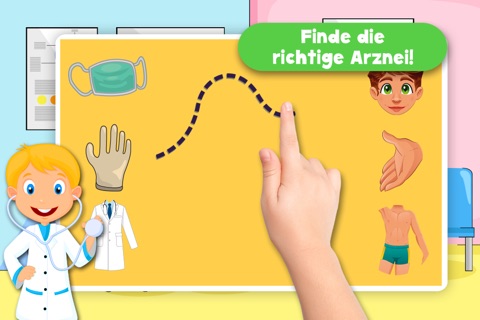 Free Kids Puzzle Teach me Hospital - Learn how to be a doctor or a nurse screenshot 2