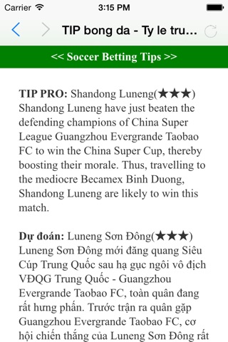 Soccer Tips - Tip Bong da screenshot 2