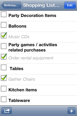 Birthday Planning List screenshot 3