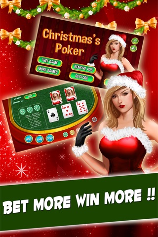 `` Chistmas Santa Poker Pro  - Top 5 Cards Poker  Casino Games screenshot 2