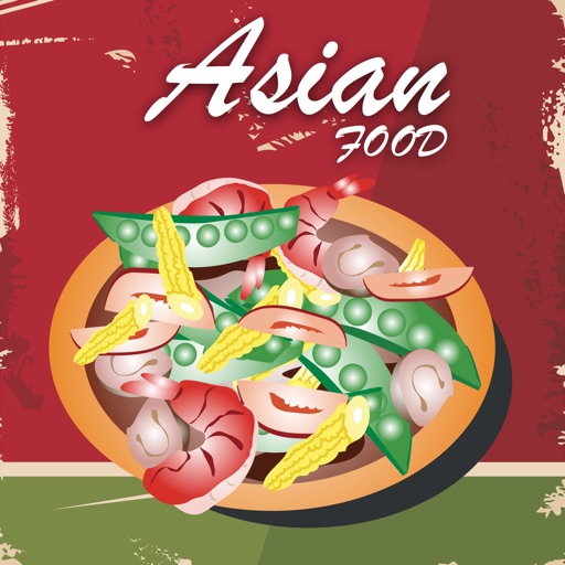 Asian Food. Quick and Easy Cooking. Best cuisine traditional recipes & classic dishes. Cookbook icon