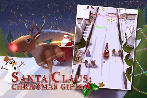 A Santa Claus: Christmas Gifts Free - 3D Sleigh Driving Game with Cartoon Graphics for Everyone screenshot 2
