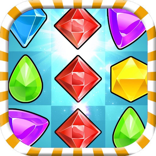 Jewel Blitz Blast World - Addictive Match 3 Puzzle Game for Kids and Parents Icon